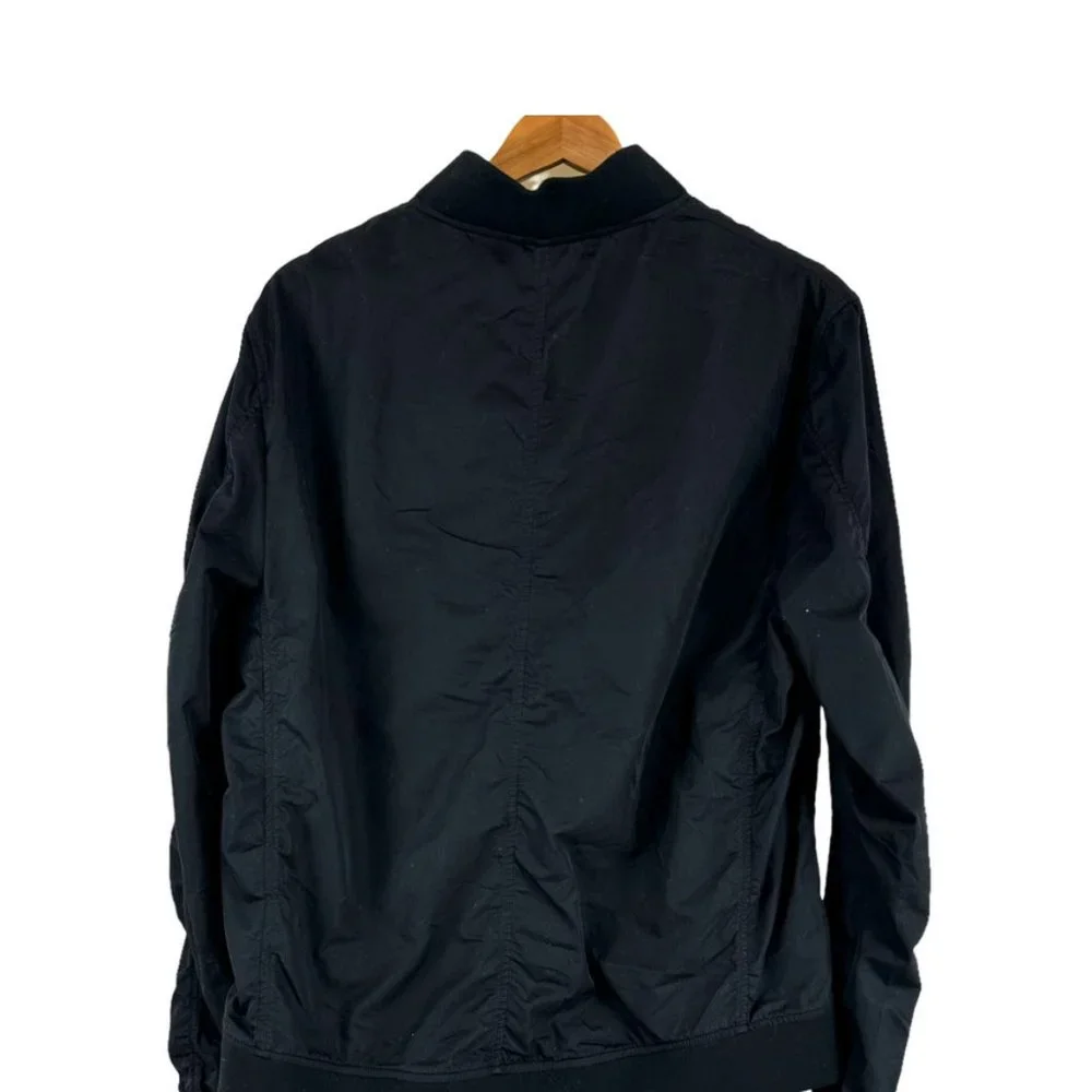 AllSaints NWT Men's Bassett Bomber Jacket Black Size L Zip Pockets Lightweight - Picture 9 of 10